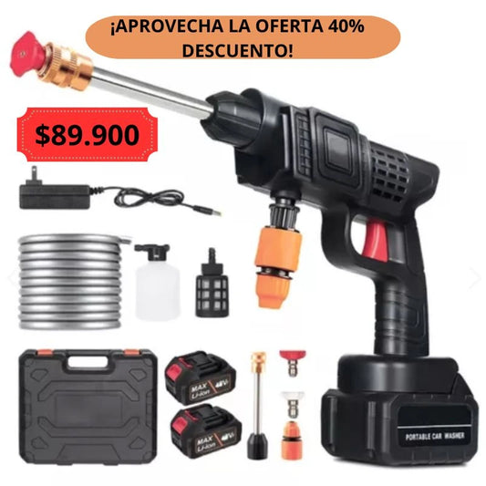 Hidrolavadora Portátil 48V con 2 Baterías – Potencia sin cables, limpieza sin límites
